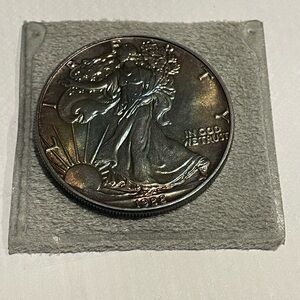 1988 Silver Coin rainbow Troy ounce eagle
